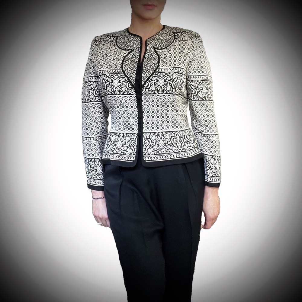 Vintage Silk Blazer Suit Jacket